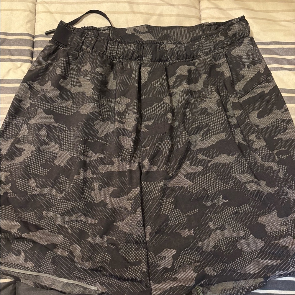 Lululemon Athletica Gray Camouflage Shorts